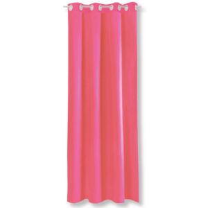 Bestgoodies Dekoschal Ellen Ösen Blickdicht 140 cm x 245 cm Pink 2er Pack