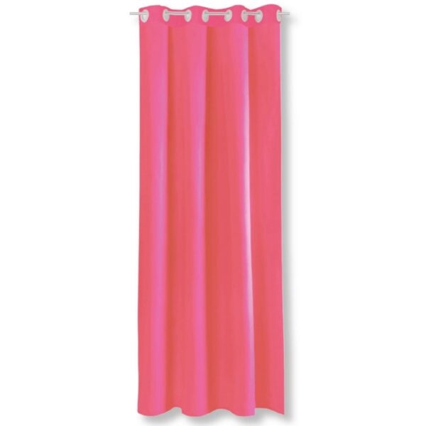 Bestgoodies Dekoschal Ellen Ösen Blickdicht 140 cm x 245 cm Pink 2er Pack