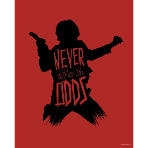 Disney Poster Star Wars Han Solo Quotes Rot und Schwarz 40 x 50 cm 612169