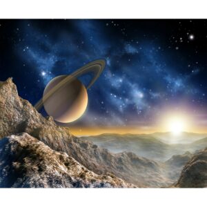 Sanders & Sanders Fototapete Universum Blau und Beige 360 x 270 cm 600489