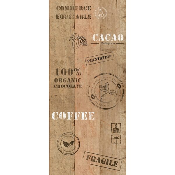 Bricoflor Holzbretter Tapete für Küche Vinyl Küchentapete Selbstklebend Retro Kaffee Design Selbstklebende Panel Wandtapete Holzoptik Ideal für Cafe