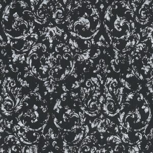 Bricoflor Vlies Textiltapete Schwarz Silber Glitzer Tapete Elegant mit Metallic Effekt Barock Muster Textil Vliestapete Edel für Wohn und Schlafzimmer