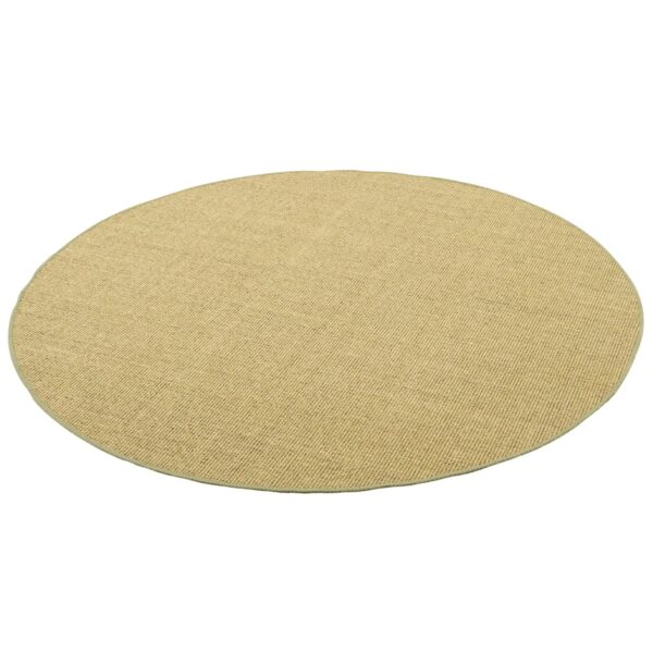 Snapstyle Sisal Natur Teppich Rund Grün 100x100cm