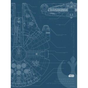 Disney Poster Star Wars Millennium Falken Dunkelblau 30 x 40 cm 611681