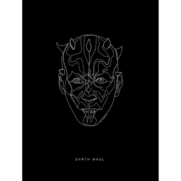 Disney Poster Star Wars Maul Schwarz-Weiß 30 x 40 cm 611661