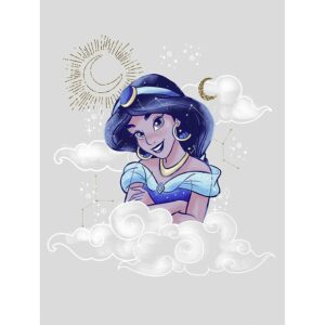 Disney Poster Jasmin Alladin Grau und Blau 30 x 40 cm 611704