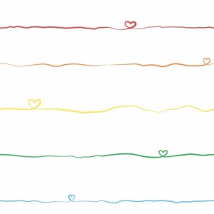 Bricoflor Bunte Tapete für Kinderzimmer Vliestapete mit Herzen Ideal für Mädchenzimmer und Babyzimmer Vlies Kindertapete mit Horizontalen Streifen