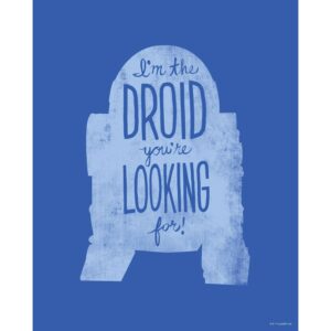 Disney Poster R2D2 Quotes Blau 40 x 50 cm 612172