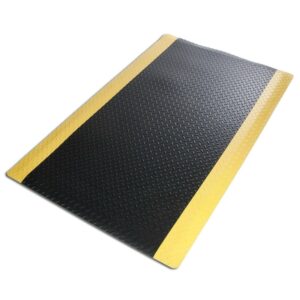 KARAT Anti-Ermüdungsmatte Heavy-Duty Diamond 60 x 90 cm Schwarz-Gelb