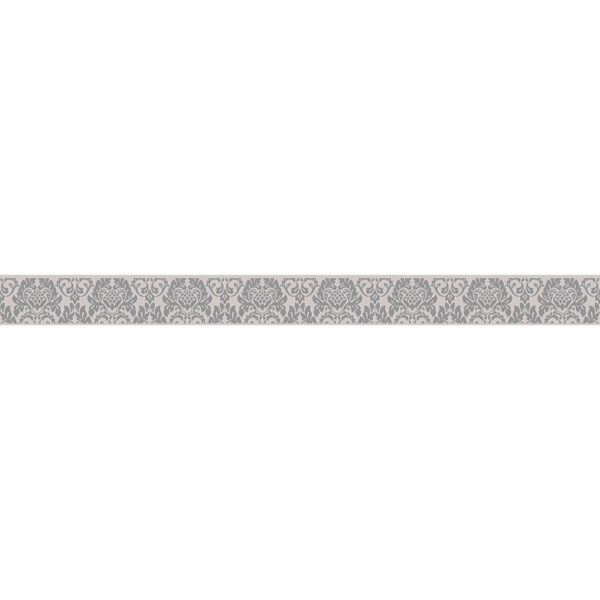 Bricoflor Neobarock Tapeten Bordüre Selbstklebend Wand Bordüre in Creme und Grau Ornament Tapetenborte mit Vinyl Ideal für Schlafzimmer und Badezimmer