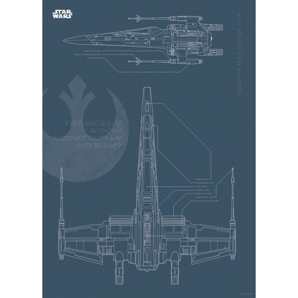 Disney Poster Star Wars X-Wing Dunkelblau 50 x 70 cm 610277