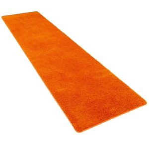 Snapstyle Hochflor Shaggy Läufer Teppich Palace Orange 100x300cm