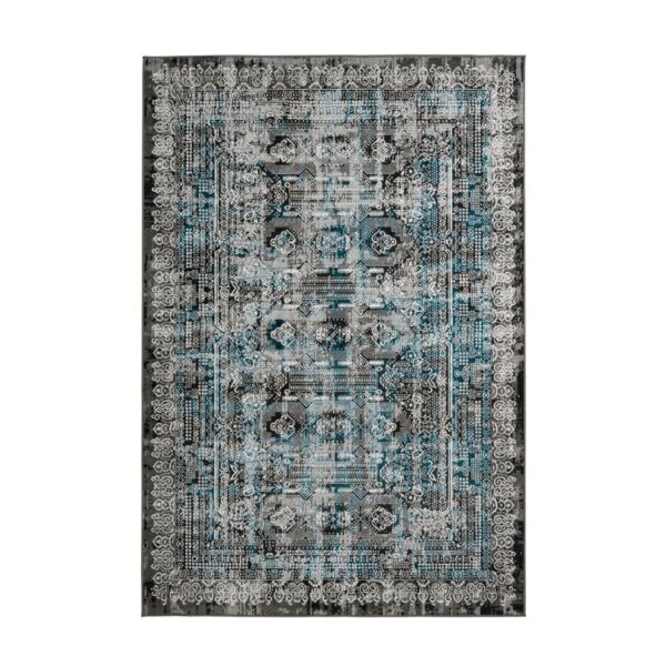 MeGusta Kurzflor Teppich VintageDesign UsedLook Orientalisch Blau 160x230 cm Marcela