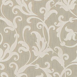 Tadessi Tapete Barock Nicolo M1 No 3763 Vliestapete Beige Silber Klassik Barocktapete