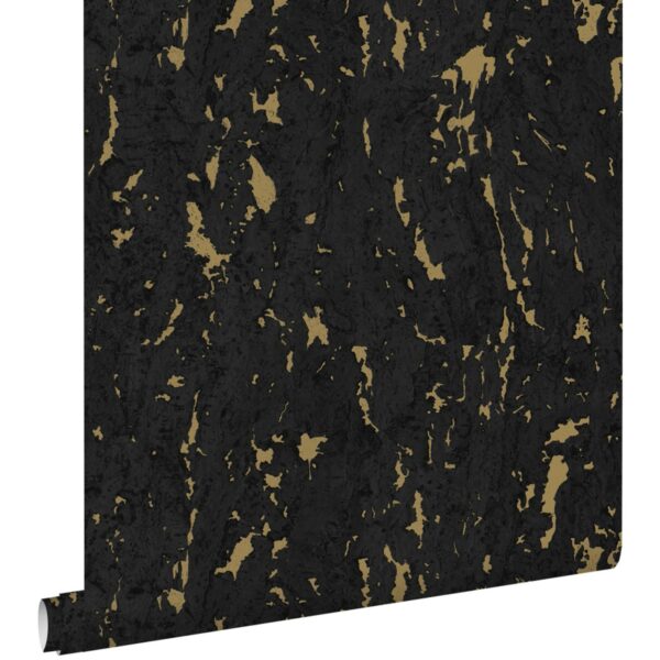 ESTAhome Tapete Kork Schwarz und Gold 50 x 900 cm 139337