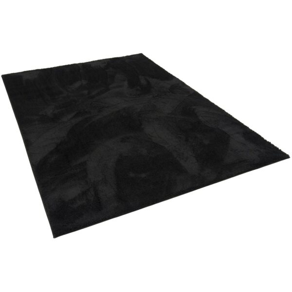 Pergamon Luxus Super Soft Hochflor Langflor Teppich Silky Schwarz 120x170cm