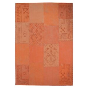 MeGusta Kurzflor Teppich Patchwork Retro Bunt Handgefertigt 120 x 170 cm