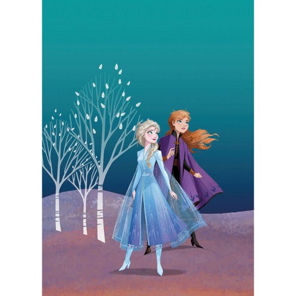 Disney Poster Die Eiskönigin Anna & Elsa Blau und Lila 50 x 70 cm 610154