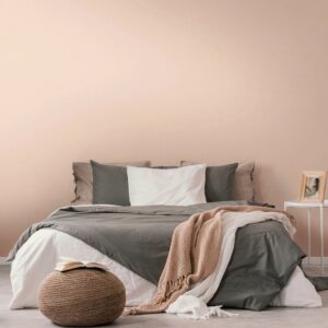 Bricoflor Vliestapete In Apricot Einfarbige Tapete In Pastellfarben Ideal Für Schlafzimmer Und Kinderzimmer