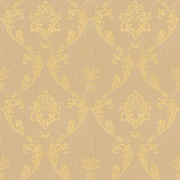 Tadessi Tapete Barock Giulia M1 No 2173 Vliestapete Gold Beige Ornament Barocktapete