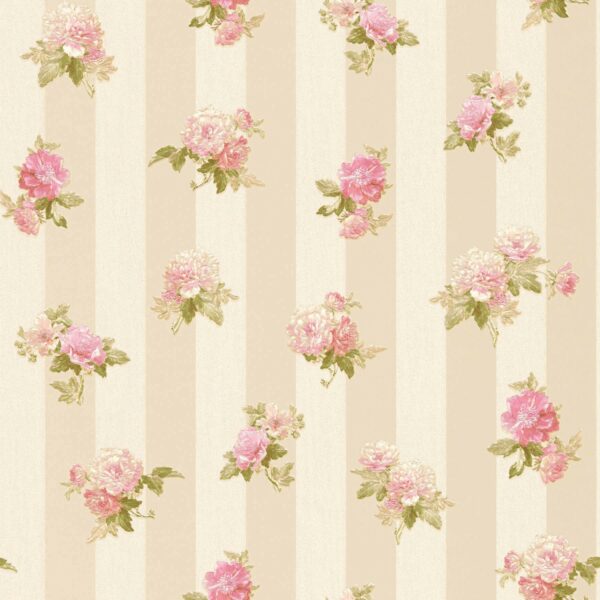 Tadessi Tapete Streifen Romeo M1 No 2129 Vliestapete Pink Floral Barock Blumen