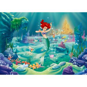 Disney Poster Arielle - Die Meerjungfrau Grün Blau und Rot 160 x 110 cm 600648