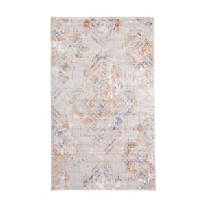 MeGusta Flachflor Teppich Modern Creme Bedruckter FlachflorTeppich 200 x 290 cm