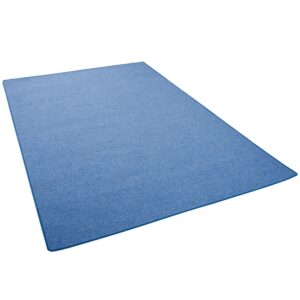 Snapstyle Feinschlingen Velour Teppich Strong Blau 100x100cm