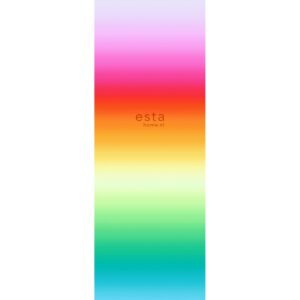 ESTAhome Fototapete Regenbogen-Muster Rosa Rot und Orange 100 x 279 cm 156506