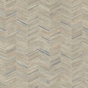 Bricoflor Chevron Tapete Beige Grau Fischgrät Vliestapete im Ethno Chic Ideal für Wohnzimmer und Schlafzimmer Zick Zack Mustertapete Französisch