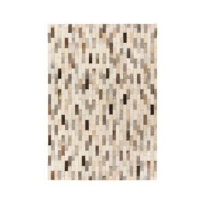 MeGusta Flachflor Teppich Modern Grau Leder 160x230 cm Mercedes