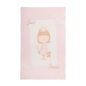 MeGusta Flachflor Teppich Kinder - Jugend Rosa Polyester 120x180 cm Beatriz