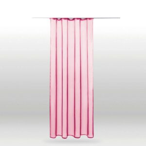 Bestlivings Dekoschal Noella mit Universalband Transparent 140 cm x 245 cm Pink