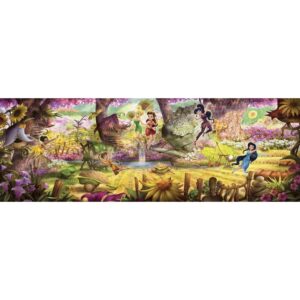 Disney Fototapete Märchenwald Gelb Lila und Grün 368 x 127 cm 612282