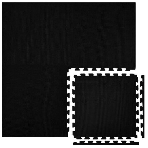 eyepower Bodenschutzmatten 50 x 50 x 2 cm 4er Set in Schwarz