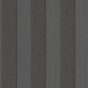 Bricoflor Vlies Textiltapete in Grau Schwarz Elegante Tapete mit Metallic Streifen für Ess und Schlafzimmer Textil Streifentapete mit Blockstreifen