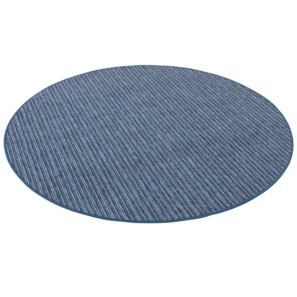 Snapstyle Streifenberber Teppich Marta Blau 100cm Rund