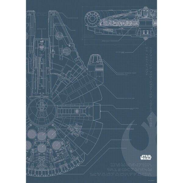 Disney Poster Star Wars Millennium Falken Dunkelblau 50 x 70 cm 610271