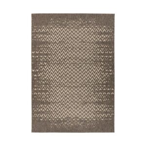 MeGusta Flachflor Teppich Modern Braun - Creme Polypropylen 160x230 cm Paula