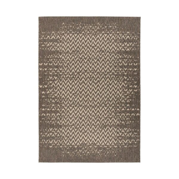 MeGusta Flachflor Teppich Modern Braun - Creme Polypropylen 160x230 cm Paula