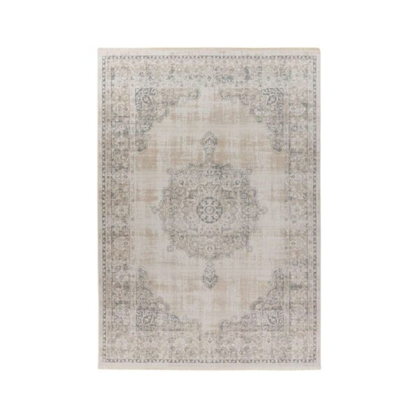 MeGusta Kurzflor Teppich VintageDesign UsedLook Orientalisch Grau 160 x 230 cm