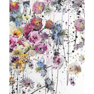 Sanders & Sanders Fototapete Blumen Malen Multicolor 200 x 250 cm 611881