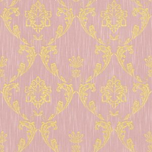 Tadessi Tapete Barock Giulia M1 No 2174 Vliestapete Gold Rosa Ornament Barocktapete