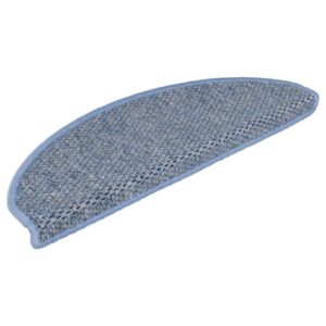 VidaXL Treppenmatten Selbstklebend Sisal-Optik 15 Stk. 65x21x4 cm Blau