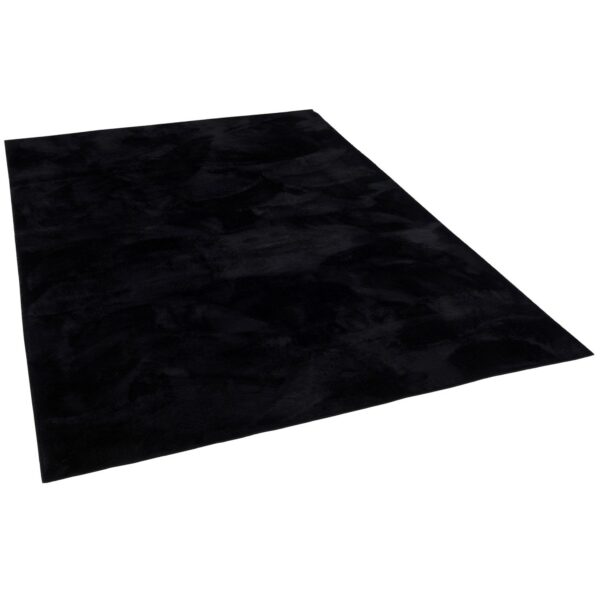 Pergamon Luxus Super Soft Fellteppich Pearl Schwarz 80x150cm