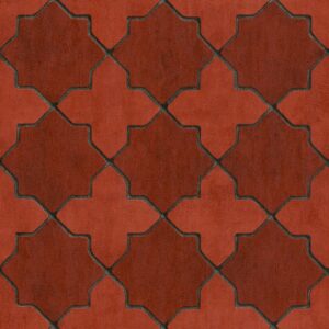 Bricoflor Mosaik Tapete Orientalisch Retro Fliesentapete in Orange Rot Marokkanisch Orient Vliestapete in Fliesenoptik für Küche und Wohnzimmer