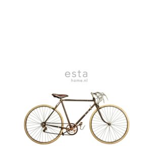 ESTAhome Fototapete Altes Fahrrad Weiß Braun und Beige 232