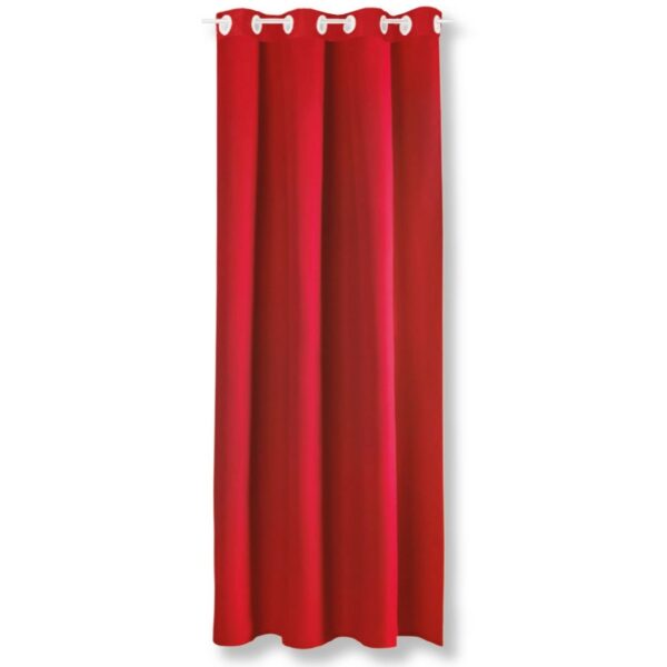 Bestgoodies Dekoschal Ellen Ösen Blickdicht 140 cm x 225 cm Rot 2er Pack