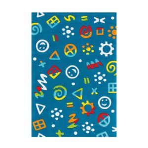 MeGusta Kurzflor Teppich Modern Blau 110x160 cm Dolores