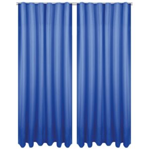 Bestlivings 2er Set Dekoschal Ellen Universalband Inkl. Raffhalter 140 cm x 175 cm Blau